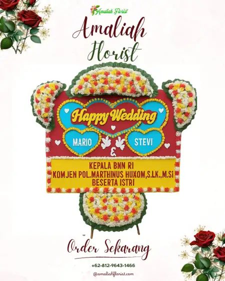 Papan Bunga Pernikahan Bongkaran